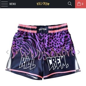 Kill crew BSEM fight shorts (thai cut) in purple size small
